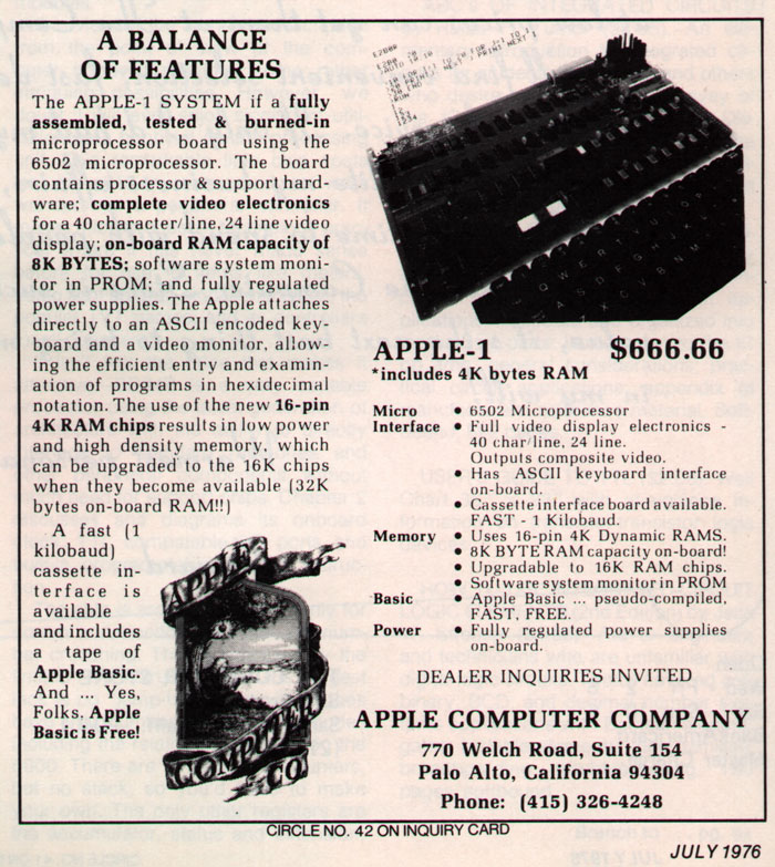 Apple Computer Ads 1976